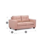 Sofá Mira Tela Beige 2 cuerpos Rosen - Imagen 7