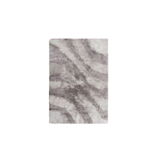Alfombra shaggy ondas 120x170 cm gris