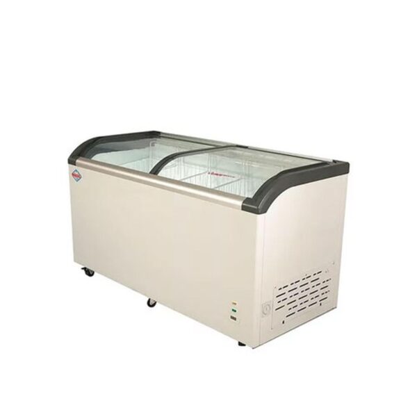 Congelador Tipo Isla Tapa Vidrio Curvo 520 Lts