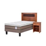 Cama New Style 6 1,5 Plazas + Muebles Ferrara