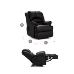 Bergere Reclinable Jarrie PVC Manual Negro - Imagen 14