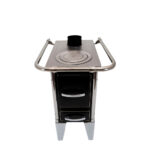 Cocina a leña  1P Patas Lisas 55x35cm Negro - Imagen 2