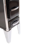 Cocina a leña  1P Patas Lisas 55x35cm Negro - Imagen 6