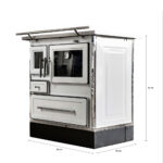 Cocina a Leña Calbuco MZ 80 Blanca + Kit de 5" - Imagen 4