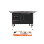 Cocina a Leña Llaima 80 Negra - Imagen 2