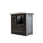 Cocina a Leña Combustión Lenta  M70 Gris - Imagen 3