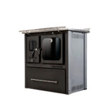 Cocina a Leña Combustión Lenta  M70 Gris - Imagen 4