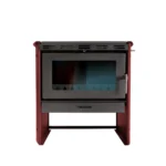 Estufa a Leña  Tirolesa Burdeo con Kit de 6" - Imagen 3