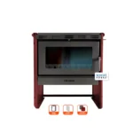 Estufa a Leña  Tirolesa Burdeo con Kit de 6" - Imagen 4