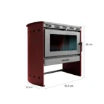 Estufa a Leña  Tirolesa Burdeo con Kit de 6" - Imagen 5