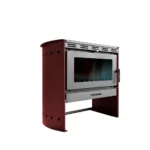 Estufa a Leña  Tirolesa Burdeo con Kit de 6" - Imagen 6