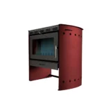 Estufa a Leña  Tirolesa Burdeo con Kit de 6" - Imagen 7