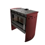 Estufa a Leña  Tirolesa Burdeo con Kit de 6" - Imagen 8