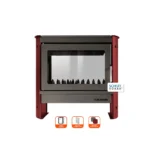 Estufa a Leña Tirolesa Doble Cara Burdeo - Imagen 4