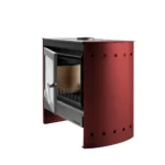 Estufa a Leña Tirolesa Doble Cara Burdeo - Imagen 5