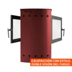 Estufa a Leña Tirolesa Doble Cara Burdeo - Imagen 9