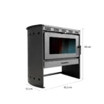 Estufa a Leña  Tirolesa Gris con Kit de 6" - Imagen 5