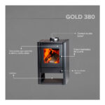 Estufa a leña Gold 380 Charcoal/ Bosca - Imagen 3
