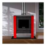 Estufa a leña Gold 500 Black Vision Rojo - Imagen 3
