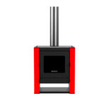 Estufa a leña Gold 500 Black Vision Rojo - Imagen 4