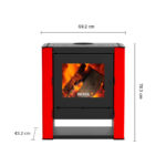 Estufa a leña Gold 500 Black Vision Rojo - Imagen 5