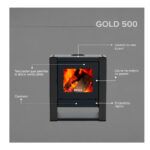 Estufa a leña Gold 500 Charcoal Certificada / Bosca - Imagen 3