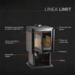 Estufa a leña Limit 350 Certificada/ Bosca - Imagen 3