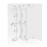 Lockers 2 cuerpos y 4 puertas - Imagen 3