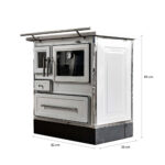 Cocina a Leña Calbuco MZ 90 Blanca + Kit  6" - Imagen 7