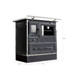 Cocina a Leña Calbuco MZ 90  Negro+Kit de 6" - Imagen 4