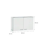 Mueble Mural 80 x 32 x 60 cm Blanco Brillante - Imagen 2
