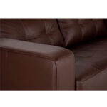 Sofá Dali 3 Cuerpos  Cuero Marrón Rosen - Imagen 6