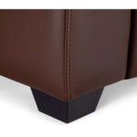 Sofá Dali 3 Cuerpos  Cuero Marrón Rosen - Imagen 8