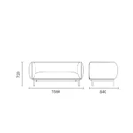 Sofá Sevilla Mostaza 2 Cuerpos - Imagen 6