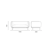 Sofá Sevilla Verde 2 Cuerpos - Imagen 6