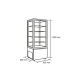 Vitrina Pastelera Vertical Blanca 218 lts. - Imagen 4