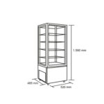 Vitrina Pastelera Vertical Negra 218 lts. - Imagen 4