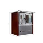 Cocina Combustión Lenta M70 Burdeo + Kit 5″ - Imagen 4
