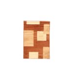 Alfombra carrera cuadros 133x190 cm café