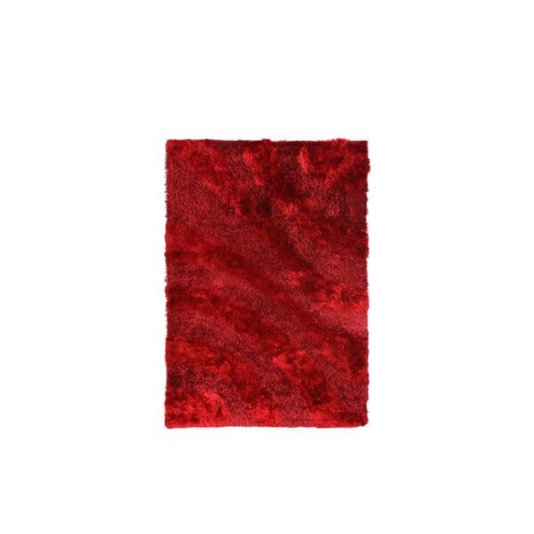 Alfombra shaggy ondas 160x230 cm rojo