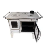 Cocina  Leña 4P Modelo Glass Baja 82x56 Blanco - Imagen 5