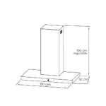 CAMPANA RECTANGULAR CONTROL TOUCH 90CM MAIGAS - Imagen 8