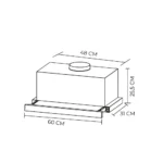 CAMPANA RETRÁCTIL NEGRA 60CM MAIGAS - Imagen 8