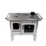 Cocina  Leña 4P Modelo Glass Baja 82x56 Blanco - Imagen 3