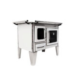 Cocina  Leña 4P Modelo Glass Baja 82x56 Blanco - Imagen 4