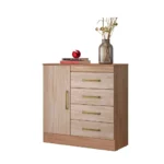 Comoda Montevideo 1 puerta 4 Cajones - Imagen 4