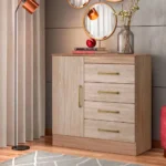 Comoda Montevideo 1 puerta 4 Cajones - Imagen 5