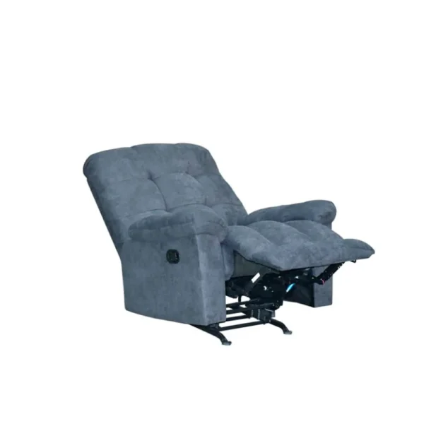 Bergere Mecedora Reclinable Luxory Azul Piedra