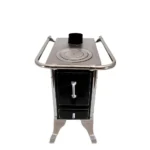 Cocina Leña Negra 1 Plato + Kit INOX - Imagen 2