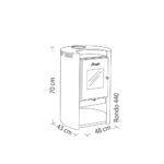 Estufa a Leña Rondo 440 Amesti Certificada - Imagen 6